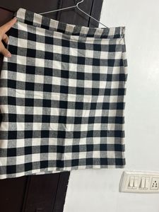 Chic Gingham Print Mini Skirt