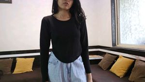 Black Textured Long Sleeve Crop Top