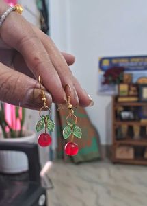 Cute Cherry Dangle Earrings