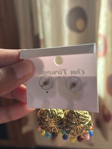 Lotus Jhumka Earrings