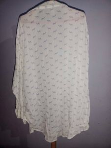 white shirt with zebra print