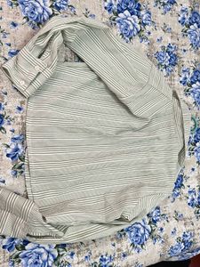 Striped Button-Up Shirt