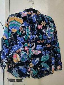Floral Print Button-Down Shirt