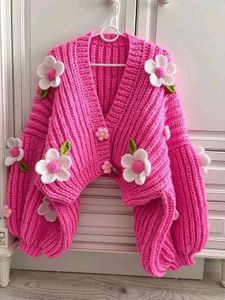 Pink Chunky Cardigan