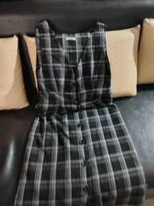 Plaid Button-Down Dress