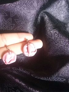 Pink Statement Drop Earrings