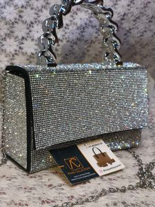 Sparkling Silver Clutch