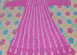 Elegant Pink Chikankari Kurta