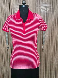 Classic Striped Polo T-Shirt