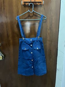 Denim Pinafore Skirt