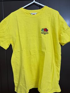 Zara Fruit of the Loom Yellow T-Shirt
