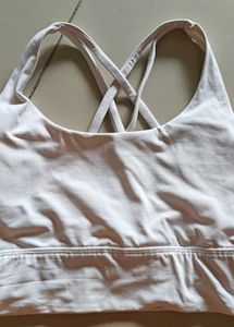 white Sports Bra