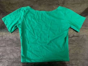 Bright Green Cropped T-Shirt