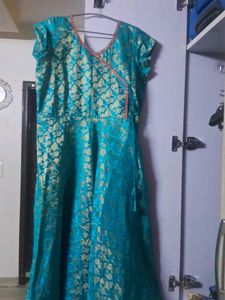 Beautiful Teal Brocade Gown