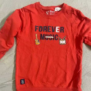 Kids Red Forever Music Sweatshirt