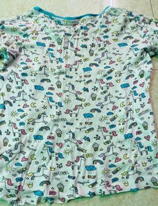 USA Branded Unicorn Women Night Suit