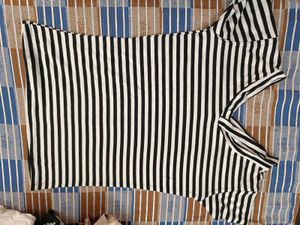 Striped One-Shoulder Top
