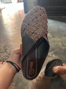 Stylish Brown Wedge Sandals