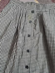 Black and White Gingham Skirt