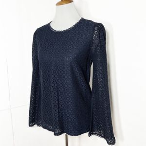 Vintage Elegant Lace Bell Sleeve Top