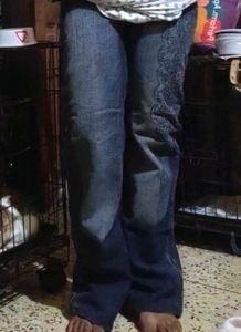 Shaded Jeans with Hand Fabric Paint
