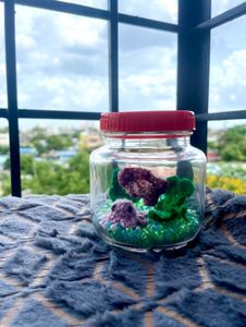 Handmade mini ecosystem globe jar