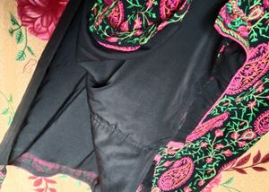 Embroidered Black Kurta