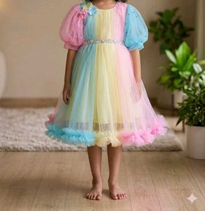 Rainbow Tulle Dress