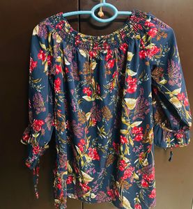 Floral Print Off-Shoulder Top