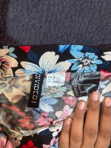 H&amp;M Divided floral wrap around skirt