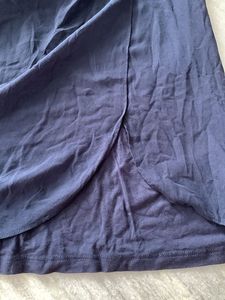Navy Blue Drape Neck Top