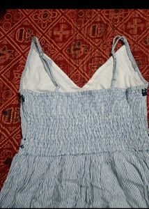 Blue Striped Maxi Dress