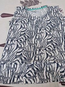 Zebra Print Sleeveless Top