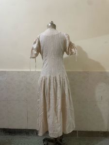 Vintage Style Striped Midi Dress