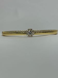 Anti Tarnish Gold Bangle with Diamond