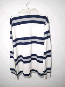 GANT Striped Long Sleeve Polo Shirt