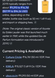 Estee Lauder Azuree Perfume