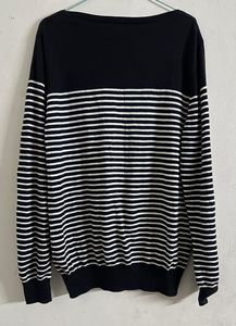 Striped fine knit sweater