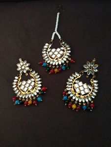 Kundan Mangtika Jewellery Set✨