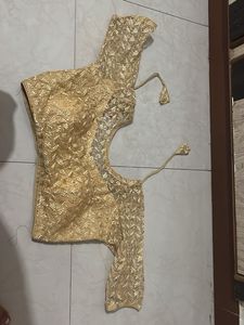 Elegant Gold Embroidered Blouse