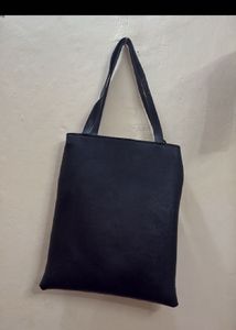 Chic Black Quilted Tote Bag