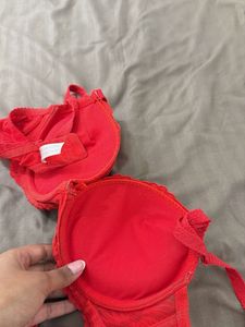 Red Lace Bra &amp; Panty Set