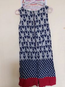 Max Pure Cotton Back Zip Kurti