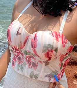 Floral Print Corset top