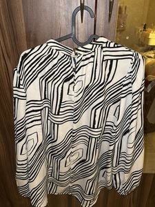 WESTSIDE WARDROBE Abstract Print High Neck Blouse