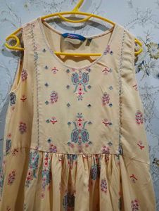 Embroidered Yellow Kurta