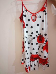 Cute Polka Dot &amp; Floral Nightdress