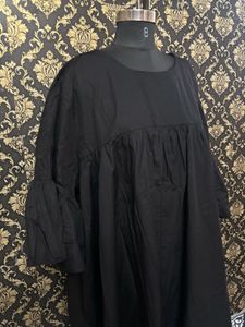 Flowy Black Midi Dress