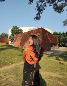 Stylish Orange Cut-Out Tank Top MEDIUM size