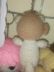 Crocheted Cat Keychain Charm